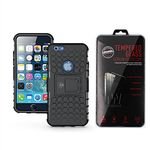 Cable And Case iPhone 6S Case, iPhone 6 Case - [HEAVY DUTY] Tough Dual Layer 2 In 1 Rugged Rubber Hybrid Hard/Soft Impact Protective Cover Armorbox Black