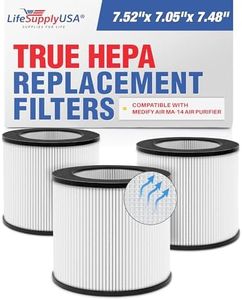 LifeSupplyUSA 2-in-1 True HEPA Air Cleaner Replacement Filter + Pre-Filter Compatible with Medify Air MA-14 Air Purifiers (3-Pack)