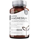 Super Strength 1480mg – 180 Vegan Magnesium Citrate Capsules not Magnesium Tablets – High Absorption, Premium Magnesium Supplements – 90 Days Supply – Made in The UK by Nutravita