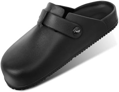KEMISANT Womens Clogs, Slip on Sandals Nurse Shoes for Womens House Work Garden Work Outdoor Walking(Black-10 Women/8 Men)