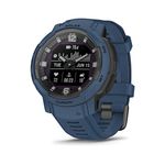 Garmin Instinct Crossover Solar, Hybrid Smartwatch, 45 mm, Solar Charging, Rugged Design and Super-Luminova Hands, 70 Days Autonomy, +30 Sports, GPS, Cardio, SpO2, Activity Tracker (Tidal Blue)