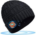 GREENEVER Bluetooth Beanie Hat Mens Gifts Christmas Stocking Stuffers Gifts for Men Women Black