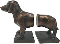 Comfy Hour 30cm Length 23cm Height Set of 2 Dachshund Dog Bookends Art Bookend, 1 Pair, Solid Heavy Weight, Copper