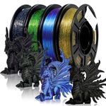 Eono 3D Printer Filament PLA Filament 1.75mm Multicolor Mixed 3D Printing Filament 250g*4 Sample Pack.