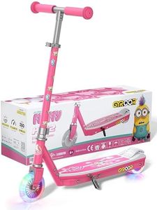 Gyroor Electric Scooter for Kids Ages 6–12, 5 MPH Safe Speed, UL2272 Certified Kids Scooter, Adjustable Handlebar, Gravity Start, Rear Brake, LED Lights