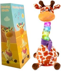 Dancing Talking Giraffe Toy for Baby Toddler, Dancing Giraffe Toy Singing Mimicking Recording Repeating What You Say with LED English Sing for Boys Girls Gift, 15 Second Recorde(Adjustable Volume)