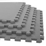 Xtrim Puzzle Exercise Mat (4 Tiles & 8 Borders, 16 Sq.Ft. Area) High-Density EVA Foam Mat, Interlocking Tiles, Shock Proof, Protective Flooring for Gym Equipment, Puzzle Foam Mat for Home, Kids Area