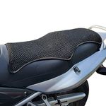 Badass Moto Air Cooling Pad Motorcycle Seat Cushions, 3D Mesh Sport Touring Motorcycle Seat Pad, Breathable Motorcycle Seat Covers Stops Hot Sweaty Seat, Stays Cool in Sun, Great Gift Idea - X LONG