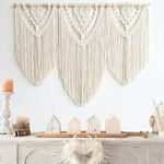 Fashionstorm Large Macrame Wall Hanging Tapestry Boho Macrame Tapestry Woven Home Decor Wall Pediment