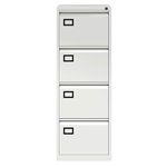 Bisley Filing Cabinet, Metal, Traffic White, One Size AOC4