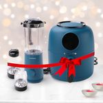 The Better Home Fumato Diwali Gift Set |AirFryer & NutriBlender| Air Fry, Mix and Make| Perfect Gifting Kit | Colour Coordinated Sets | 1 year Warranty (Midnight Blue)