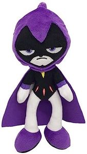 MayDee Poupée en Peluche Teen Titans Jouets en Peluche Teen Titans Figurine Comic Teen Titans Go Cosplay Poupée en Peluche Cadeaux pour Enfants (Raven)