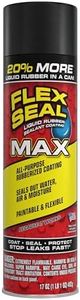 Flex Seal Max, 17 oz, Black, Stop Leaks Instantly, Waterproof Rubber Spray On Sealant Coating, Perfect for Gutters, Wood, RV, Campers, Roof Repair, Skylights, Windows, and More