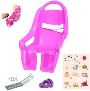 AVASTA Asiento de Bicicleta de muñeca para niñas, Silla de muñeca de Bicicleta para Bicicleta de 12 14 16 18 20 Pulgadas, Accesorios de Bicicleta para niñas, Color Púrpura