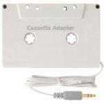 iZKA® Cassette Adapter 'White' For All iPhone 4S, iPod, Zen, Zune, Sansa, GoGear, Amazon Kindle 3 4 & Touch, Fire, Sony eBook, Kobo Wireless & Touch, BlackBerry, Samsung, HTC, iPad, Mobile Phones, PDA's, iRiver (Supports any device with a 3.5mm socket)