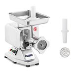 Royal Catering Meat Grinder Mincer Sausage Maker Electric RCFW-220PRO (1,100 Watt, Yield: 220 kg/h, Hole Size: 5/8 mm, Synthetics-Meat Stuffer, Stainless Steel and Aluminum)
