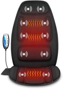 Snailax Vibration Back Massager with Heat, Massage Chair Pad with Neck Lumbar Memory Foam, 10 Vibration Motors,5 Modes, Gifts, No shiatsu