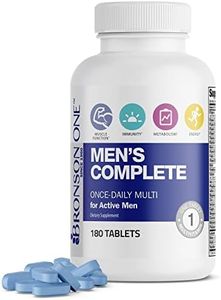 Bronson ONE Daily Men’s Complete Multivitamin Multimineral Once-Daily Multi for Active Men, 180 Tablets