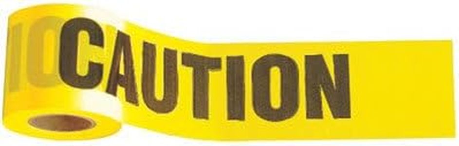 Johnson Level & Tool 3324 Standard Caution/Cuidado Tape, 3" x 1000', Yellow, 1 Roll