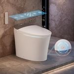 CANEST Luxury Smart Toilet with Bidet in, Bidet Toilets with Tank, Auto Open Close, ADA Comfort Height, Foot Sensor, Heated Seat,Dual Auto Flush, Remote Control, Night Light, LED Display (FC-001)