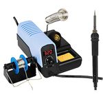 Stanz (TM) 130W Heating Up Rating Temperature Controlled Soldering Station, Soldering Iron, Soldering Gun with 4 Extra Tips, Soldering Wire, Cleaning Ball, PTC Heating Element