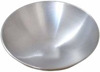 Super HK Aluminium Fry Kadhai/Pan Without Handle for Kitchen ( Silver, 12 Inch)