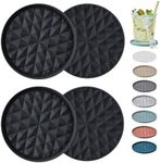 Wingcases Silicone Coasters for Drinks[Pack]- Cup Mat for Tabletop Protection-Non-Slip, Non-Stick, Coffee Table Decor, Great Gift for Any Occasion