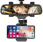 SPYKART Car Rear View Mirror Generation Car Model Anti Shake Fall Prevention | Full Rotation | Anti-Vibration Pads Stand | Adjustable Car Mount Upto 6.5 inch Phones