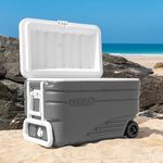 FORZA IceGuard Wheeled Cooler Box | Portable Ice Chest with Handle & Wheels – Keeps Contents Cold for 72 Hours – Ideal for Beach, BBQ or Team Sports [20L 41L 47L 98L] (47L Capacity)