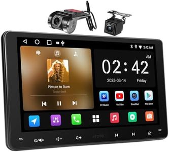 A5L 9" Android Double-DIN Car Stereo with 1080P Dashcam & Backup Camera | Wireless CarPlay Android Auto, WiFi/USB Tethering, 24B-EQ DSP/Bluetooth/FM/AM/GPS/SWC, HDMI Out, OTA Upgrade