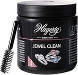 Hagerty Jewel Clean jewellery immersion bath for gemstones gold platinum 170 ml I Effective jewellery cleaner for diamonds sapphires & rubies I Jewellery cleaning bath with basket & brush