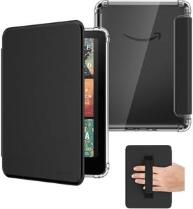 MoKo Case for 7" Kindle Paperwhite 12th Generation 2025/2026 & Kindle Colorsoft 2024/2025,Glitter Clear Kindle Case, Flexible Clear Soft TPU Back Cover Light Shell with Auto Wake/Sleep, Black