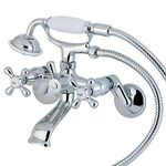 KINGSTON Brass KS266C Victoria 3" to 9" Wall Mount Tub and Shower Faucet, Polished Chrome