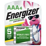 Energizer Universal NiMH AAA Rechargeable Batteries, 4-Count (500 mAh, 1500 Cycles, Pre-Charged)