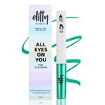 Elitty Power Move | Emerald Green Coloured Intense Waterproof Liquid Eyeliner (Metallic Finished) | Lasts Upto 12hrs | Smudge Proof, Witch Hazel Infused, Quick Drying - 4ml