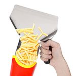 French Fries Shovel, Stainless Steel Popcorn Scoop French Fry Bagger, Chip Bagger with Right Handle French Fries Shovel