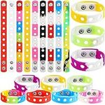 MTLEE 36 Pieces Silicone Charm Brac
