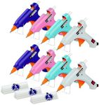 Hot Glue Gun Kit: Mini Hot Glue Guns Kit with 30 Sticks Melt Glue Gun Craft for Kids School DIY Arts Home Quick Repairs 8 Pieces Colorful