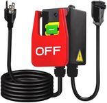 POWERTEC 120V Single Phase On/Off Magnetic Paddle Switch, 1/2 HP w/ 5.5 Ft Standard Cords, Knee Paddle for Power Tools Fast Power Off.Fits Router Table &Other Power Tools w/Low Amp Requirements(71755)