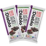 Diablo 80% Dark Chocolate |Sweetened with Stevia| No Added Sugar, Gluten Free | Perfect for Gifting (Pack of2)