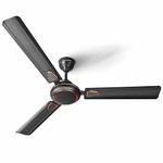 LONGWAY Kiger P1 1200 mm/48 inch Ultra High Speed 3 Blade Anti-Dust Decorative Star Rated Ceiling Fan (Smoked Brown, Pack of 1)