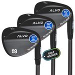 Alvo Golf - Max Forgiveness and Enhanced Spin 3 Wedge Set, 52 56 60 Degree Wedges, Gap Wedge, Sand Wedge, lob Wedge for Men, Right Hand, Premium Grip, for All Skill Levels