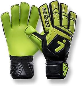 Storelli Unisex's Gladiator Recruit Goalkeeper Gloves, Yellow, 7