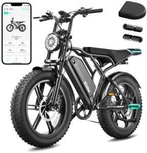TST Electric Bike for Adults, 1500W Peak Motor 60 Miles Fat Tire E Bike 48V 15Ah Removable Battery 20" Electric Bike with Full Suspension UL 2849 Certification Black