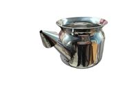 The Yogis Stainless Steel Jal Neti Pot for Nasal Wash for Sinus Congestion and Nasal Cleansing Non-Corrosive Unbreakable Hygienic Smooth Nose Tip Snugly Fits Any Nostril with Cleaning Brush | Size: 500 ML |