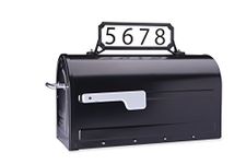 Architectural Mailboxes 3460B-10 Manhattan Address Plaque, Small, Black