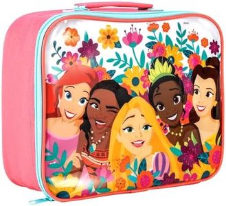 Disney Princess Rectangular Insulated Lunch Box Bag for Boys and Girls, Perfect Size for Packing Hot or Cold Snacks for School and Travel, BPA Free