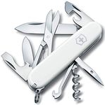 Victorinox Climber Swiss Army Pocket Knife, Medium, Multi Tool, 14 Functions, Blade, Bottle Opener, White