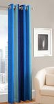 MODERN FAB Polyresin Solid Window Curtain, 5 Feet, Aqua Blue, Pack of 1, Grommets(Eyelet)