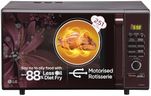LG 28 L Convection Microwave Oven (MC2886BRUM, Black, 360° Motorised Rotisserie for Bar-be-queing, Diet Fry, Ghee in 12Mins, 251 Auto Cook Menu, Stainless steel cavity & Health Plus Menu)